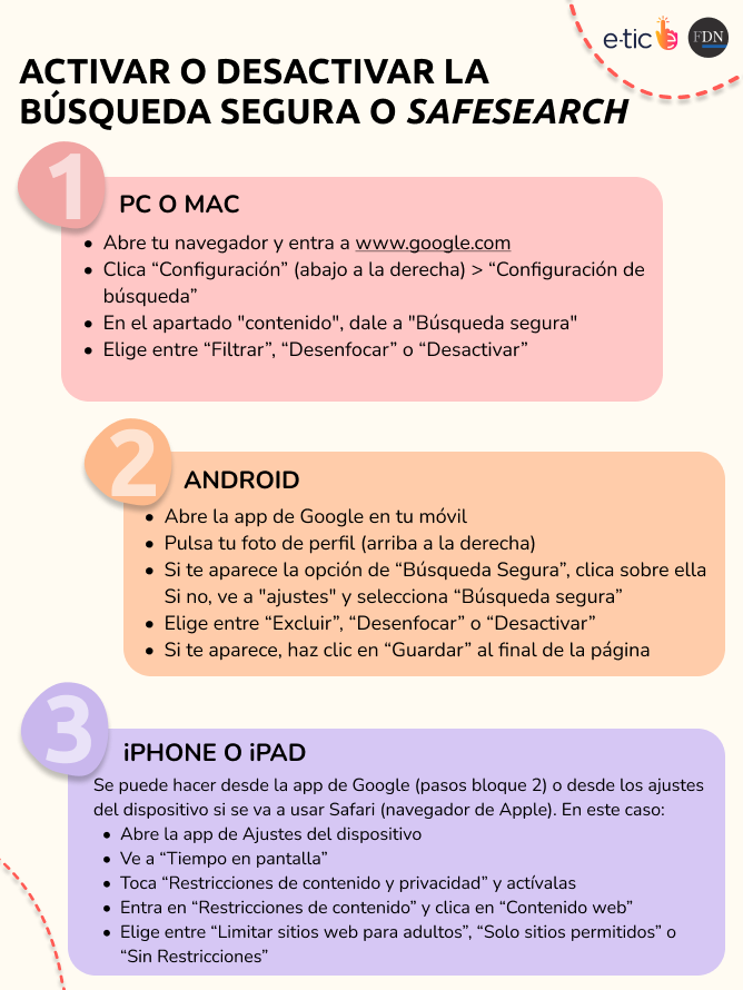 activar búsqueda segura