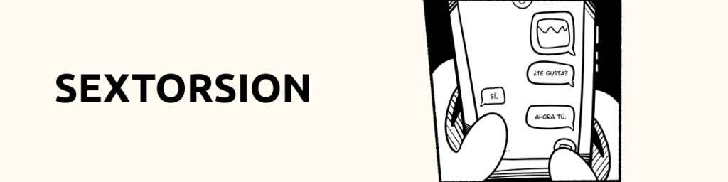 cómic educativo sobre sextorsión para niños y adolescentes